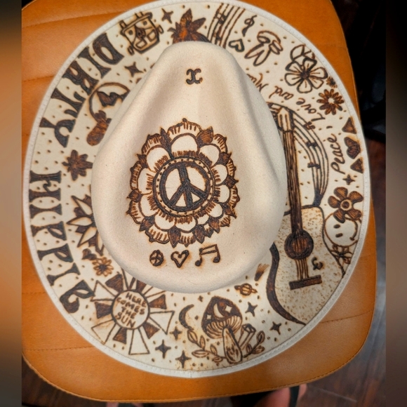 Dirty hippie Custom Burned Hat - Picture 1 of 4